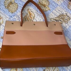 Elegant Tan and Cream Women's Bag